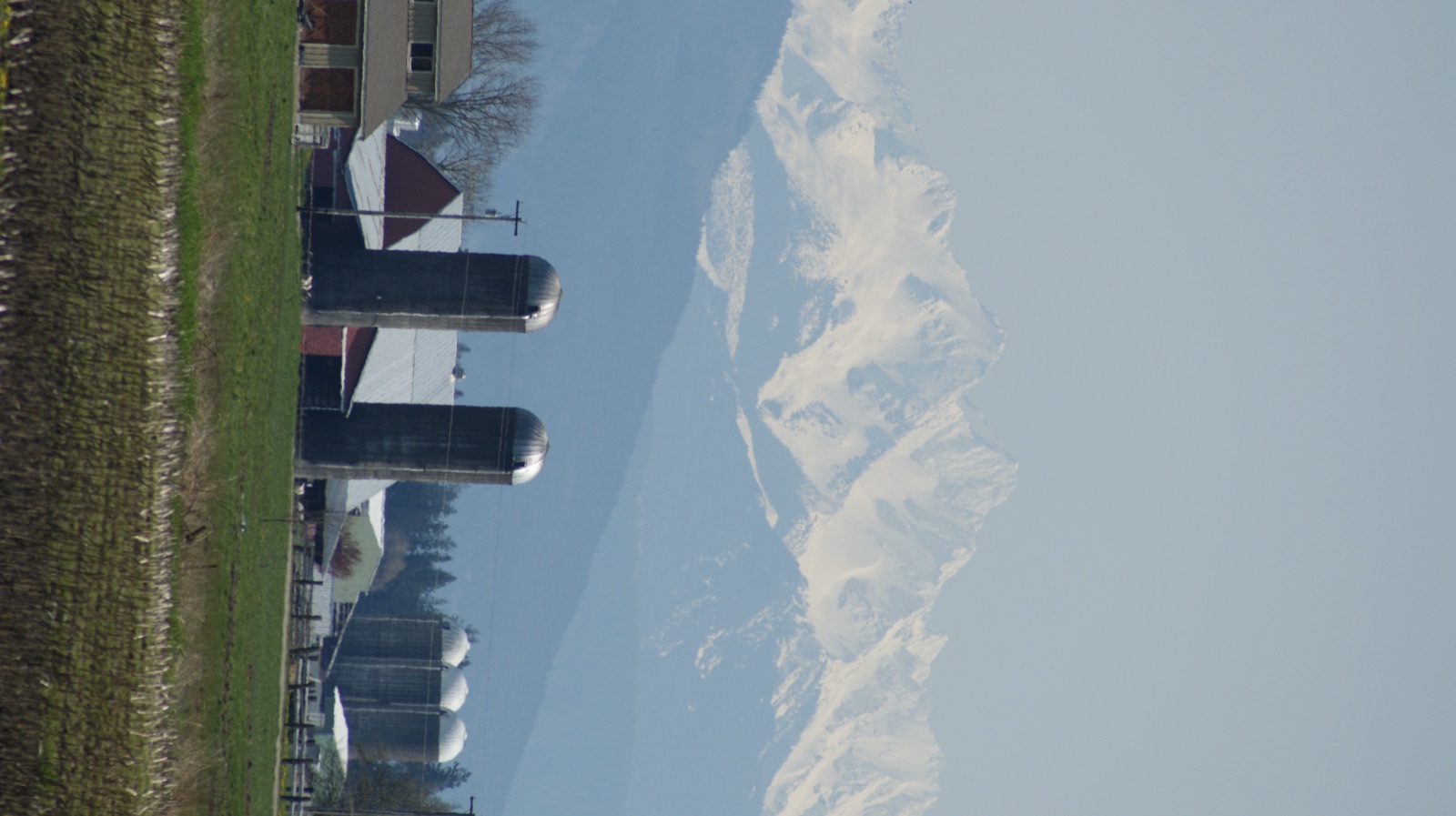 View of mountains from Abbotsford, BC